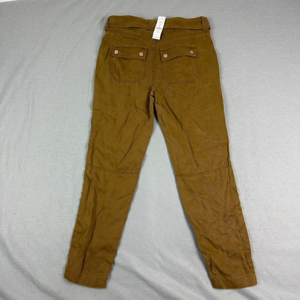 White House Black Market Brown tracksuit Jacket S cargo Pants 0 Stretch Set NEW - Picture 8 of 16